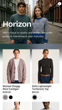 Mobile preview for Horizon in the "Horizon" style